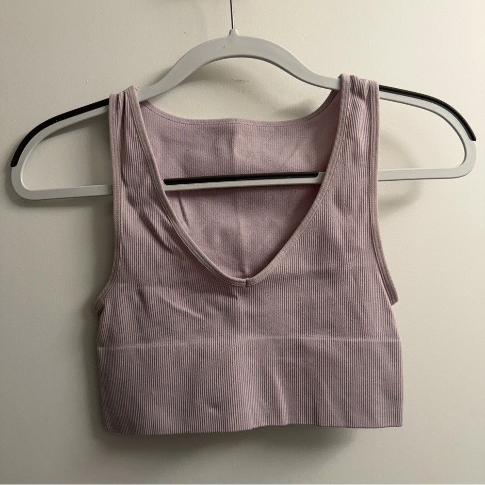 Women's Ribbed Purple Bralette/Tank